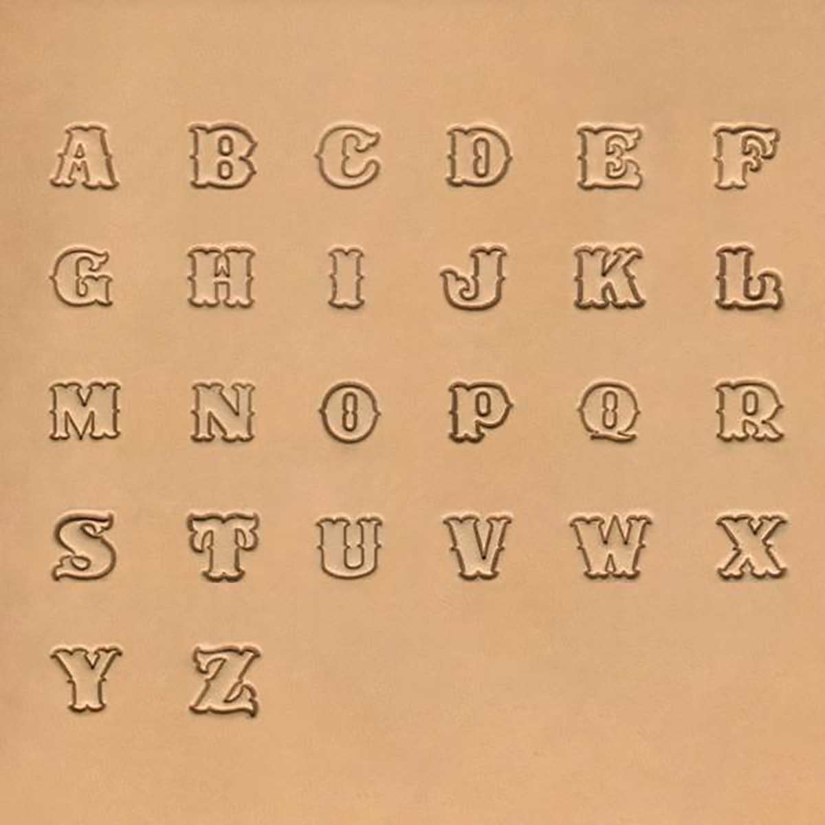 Lot de 26 maxi tampons, les 26 lettres de l'alphabet en majuscule