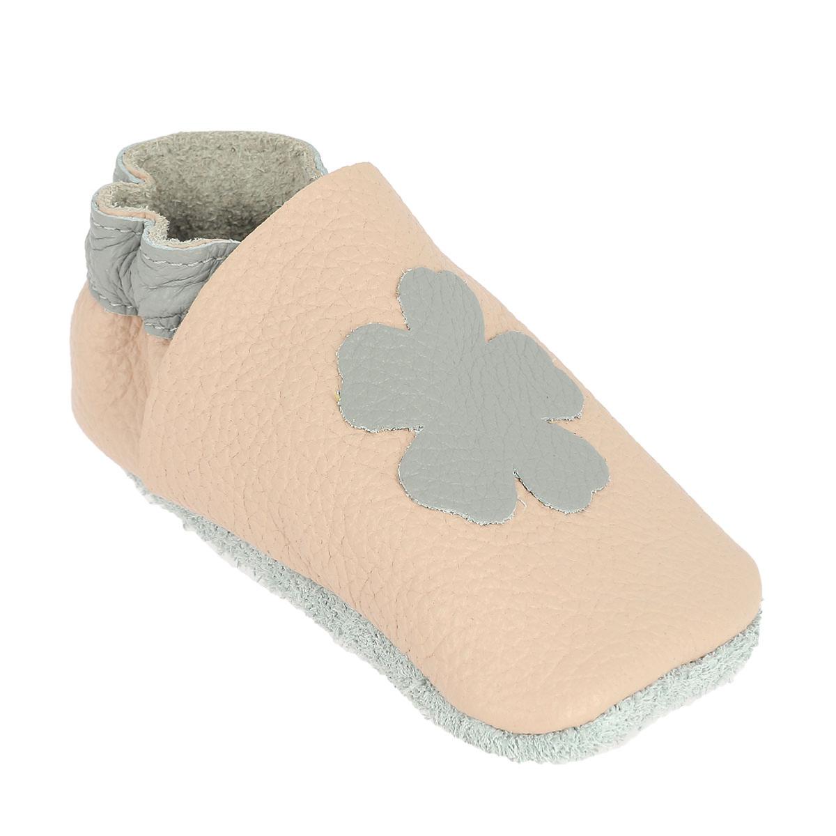 Chaussons bébé en cuir d'agneau rose, 6-12 mois - La Boutique de