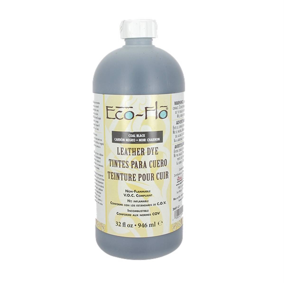 Couleur acrylique pour le cuir Eco-Flo 62 ml: Noir