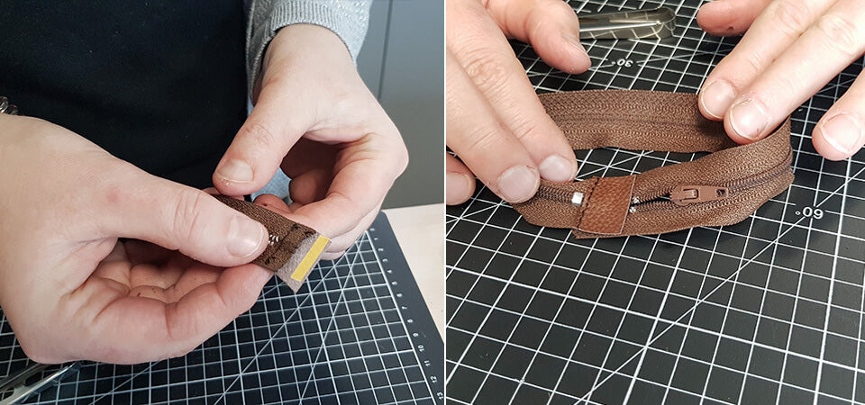 Lederherz-Geldbörse nähen