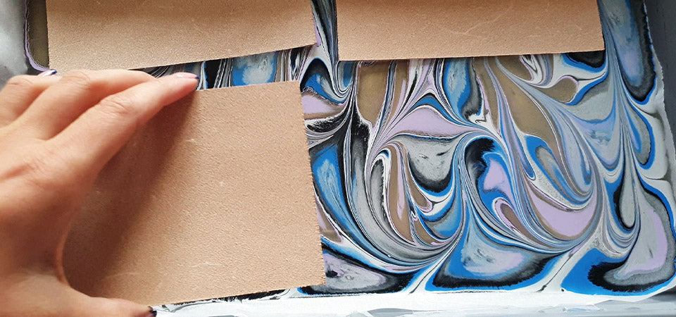 Leather marbling paint