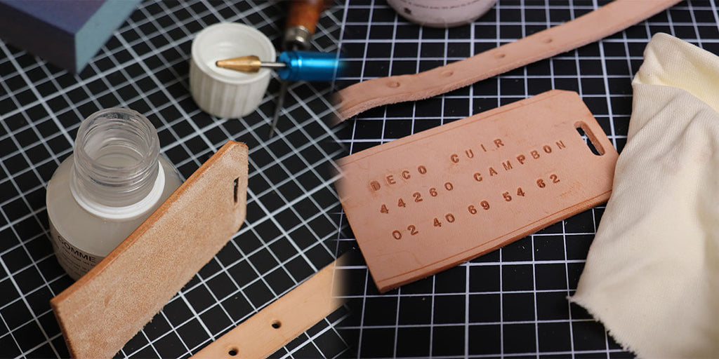 étiquette voyage cuir