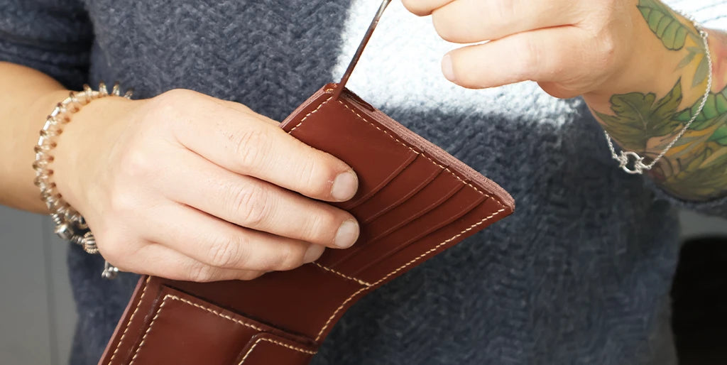 tuto portefeuille en cuir