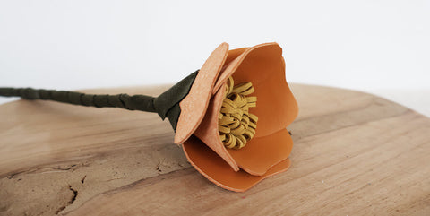 DIY Fleurs en cuir