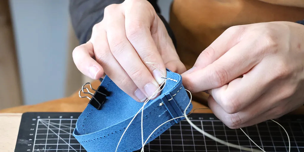 English stitch leather stitching