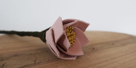 DIY Fleurs en cuir