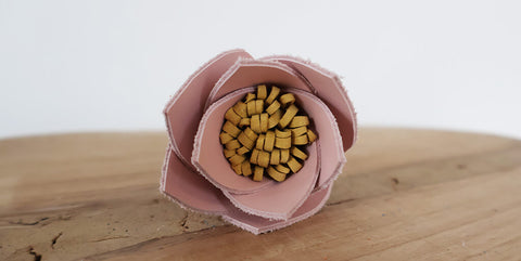 DIY Fleurs en cuir