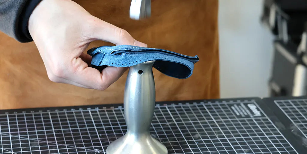 Shape the leather