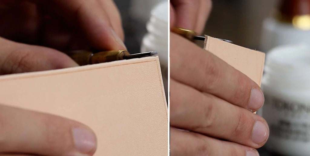 travail des tranches cuir