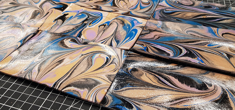 Leather marbling paint