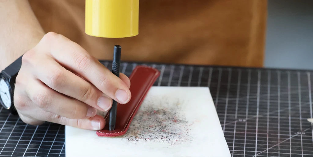 Punch the handle holes