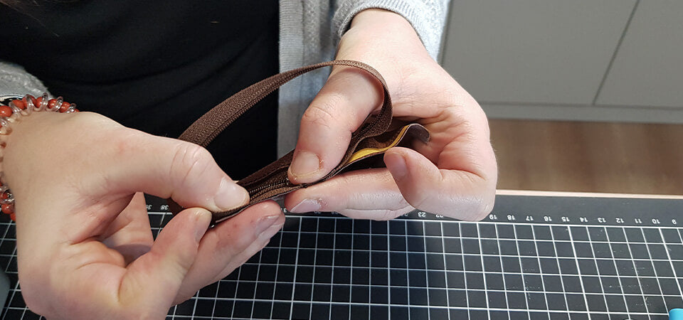 Lederherz-Geldbörse nähen