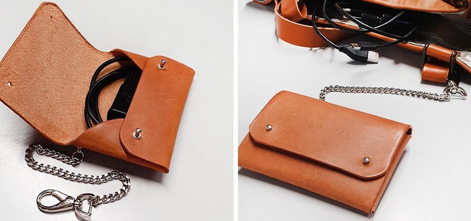 DIY kleine Ledertasche