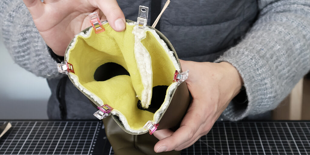 chaussette de Noël en cuir - botte cheminé