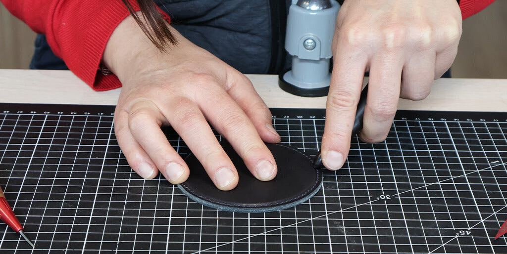 DIY leather coasters