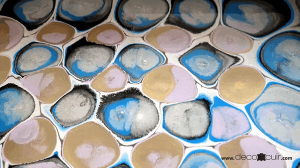 Leather marbling paint