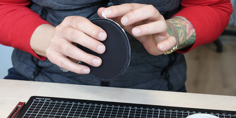 DIY dessous de verres en cuir