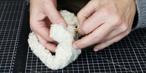 chaussette de Noël en cuir - botte cheminé