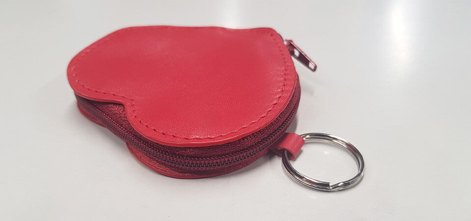 Leder-Herz-Geldbörse