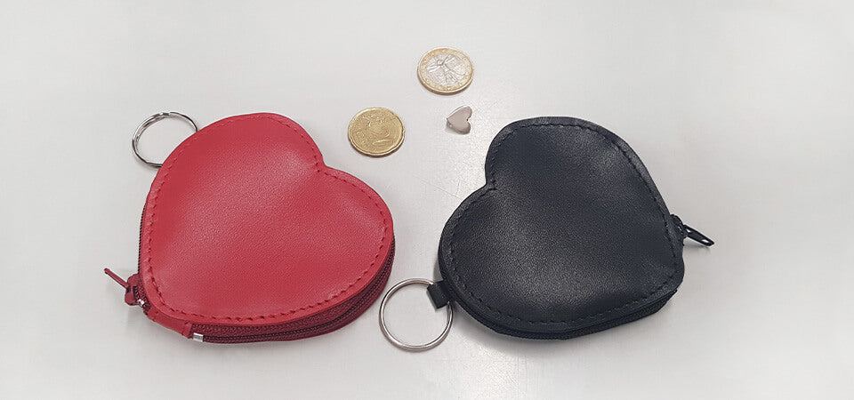 Leder-Herz-Geldbörse