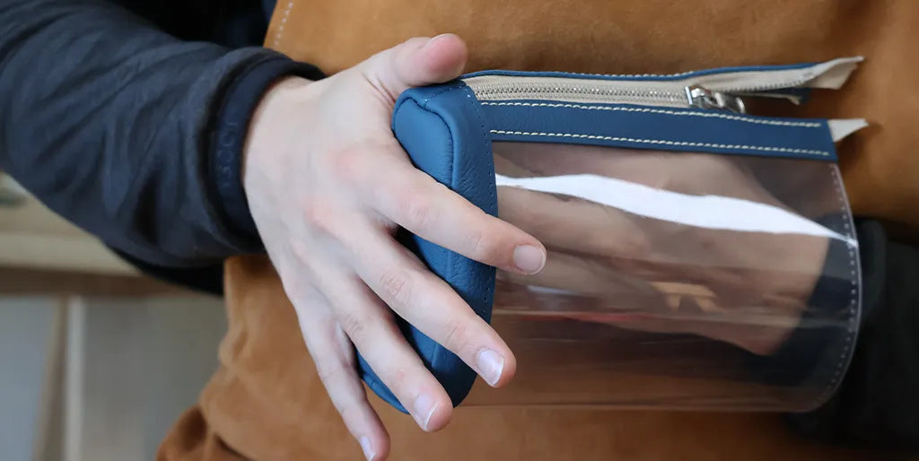 DIY PVC and leather pouch