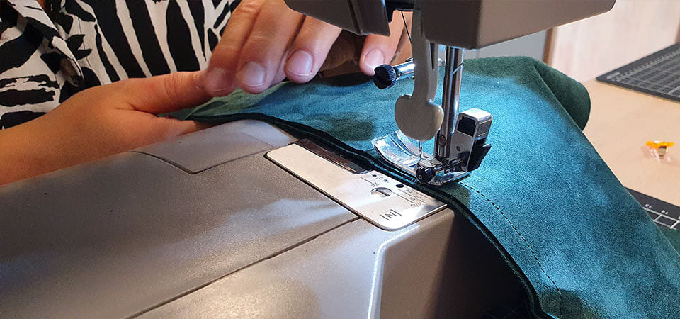 couture sac cabas en cuir