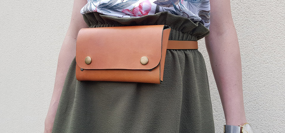 Pochette ceinture en cuir