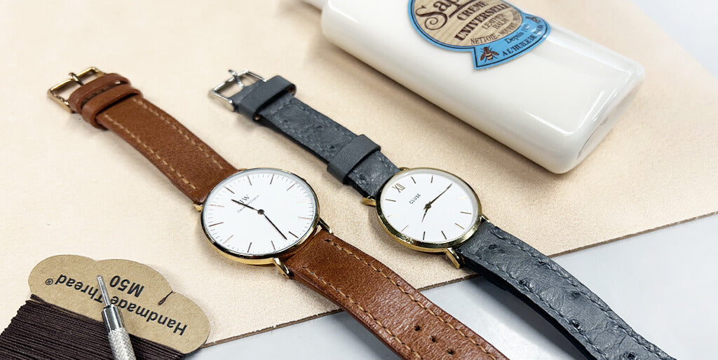 nourrir le bracelet de la montre