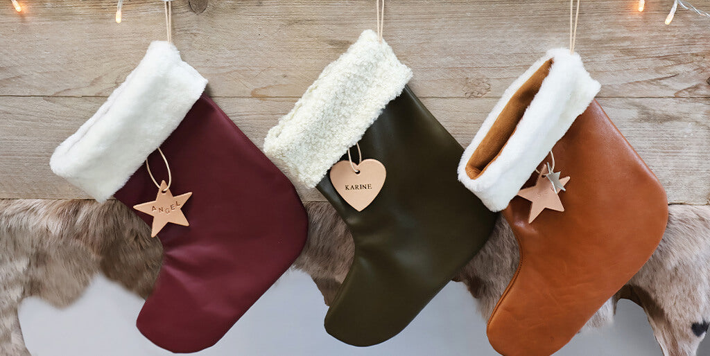 chaussette de noël - bottes en cuir