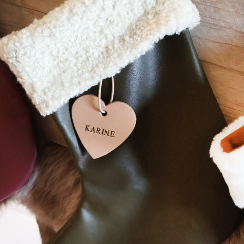 chaussette de noël - bottes en cuir