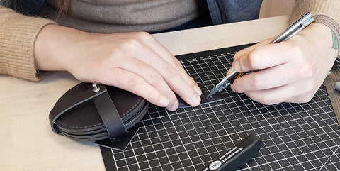 DIY leather coasters