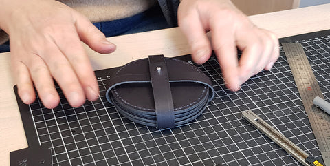 DIY leather coasters