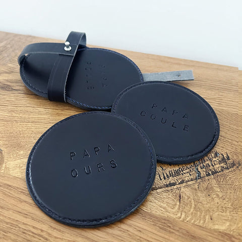 DIY leather coasters