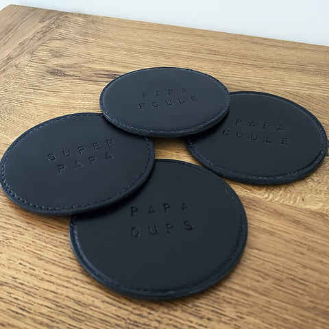 DIY leather coasters
