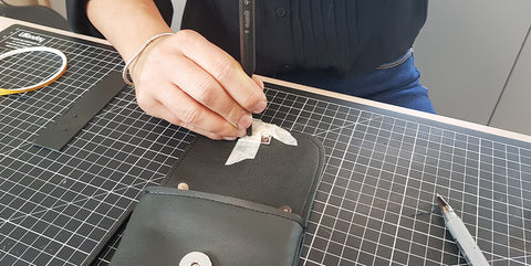 DIY pochette cuir