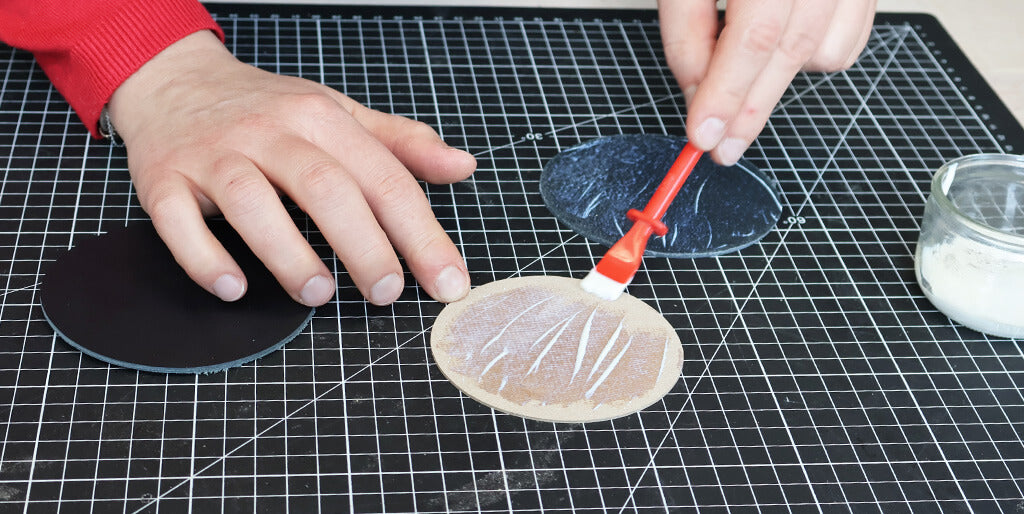 DIY leather coasters