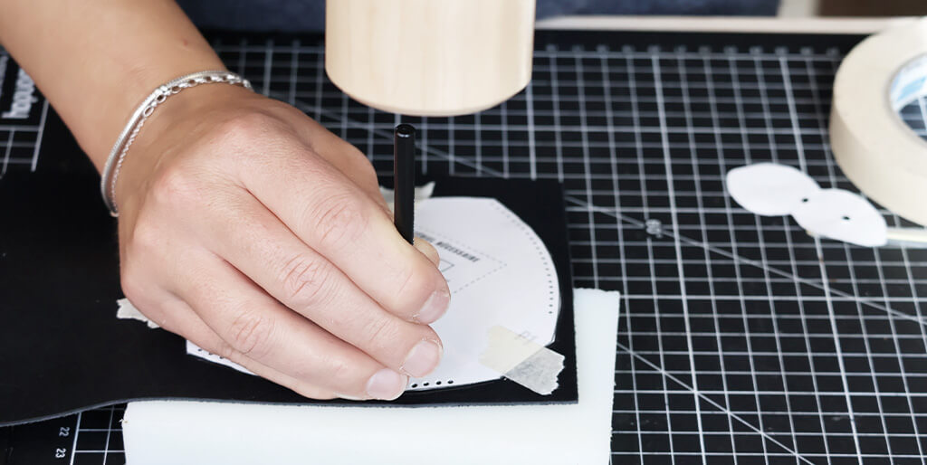 DIY cloche à clés en cuir