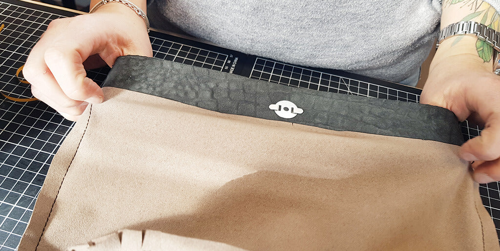 DIY leather bucket bag