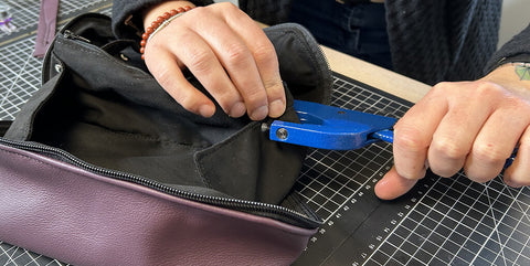 DIY trousse maquillage cuir