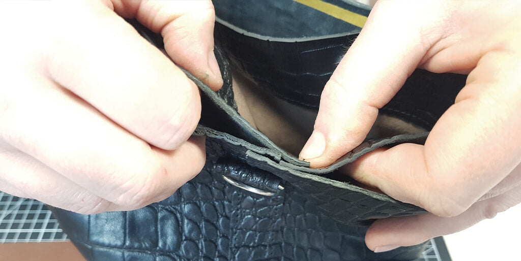 DIY leather bucket bag