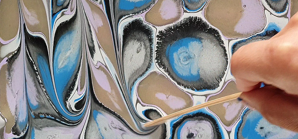 Leather marbling paint