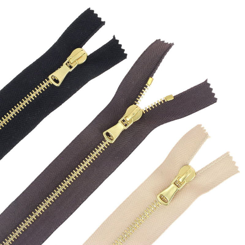 METAL zipper 4mm - SUPRA - Brass