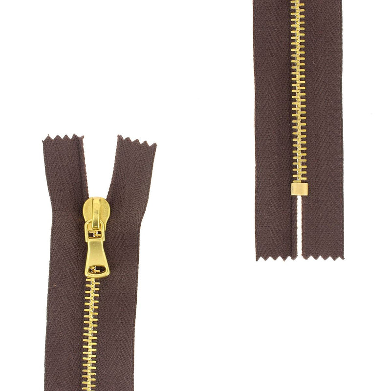 METAL zipper 4mm - SUPRA - Brass