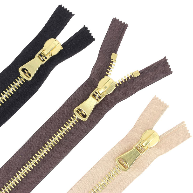 METAL zipper 8mm - SUPRA - Brass