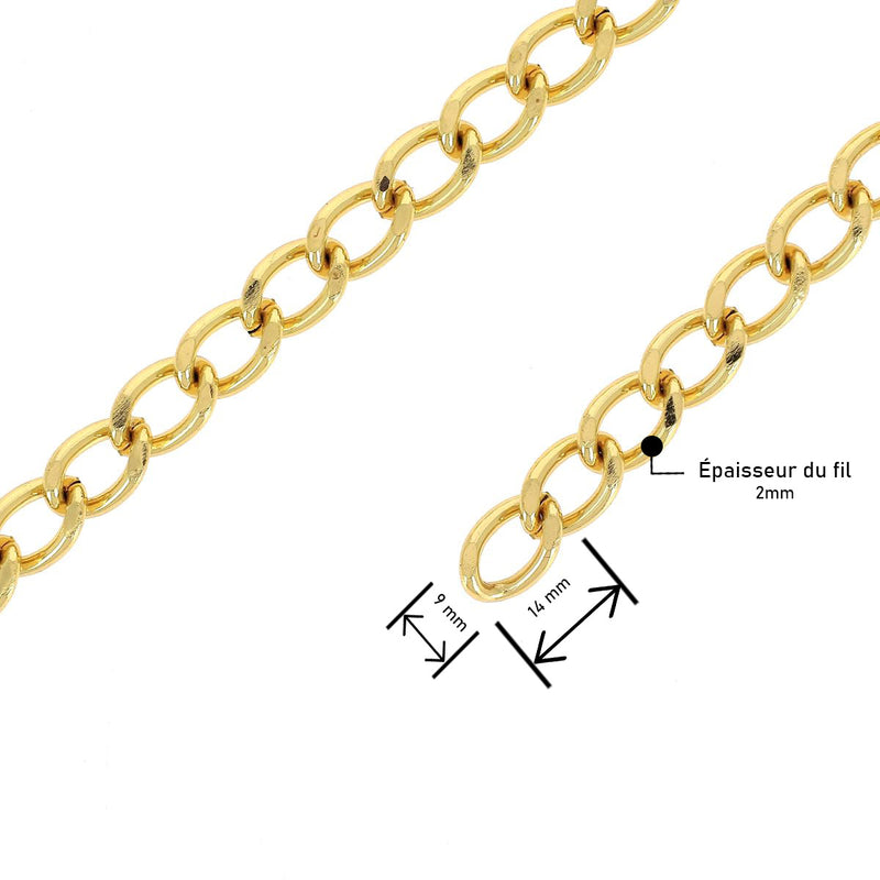 Bag chain by the meter - Moscow - GOLD LUXURY - 10 cm