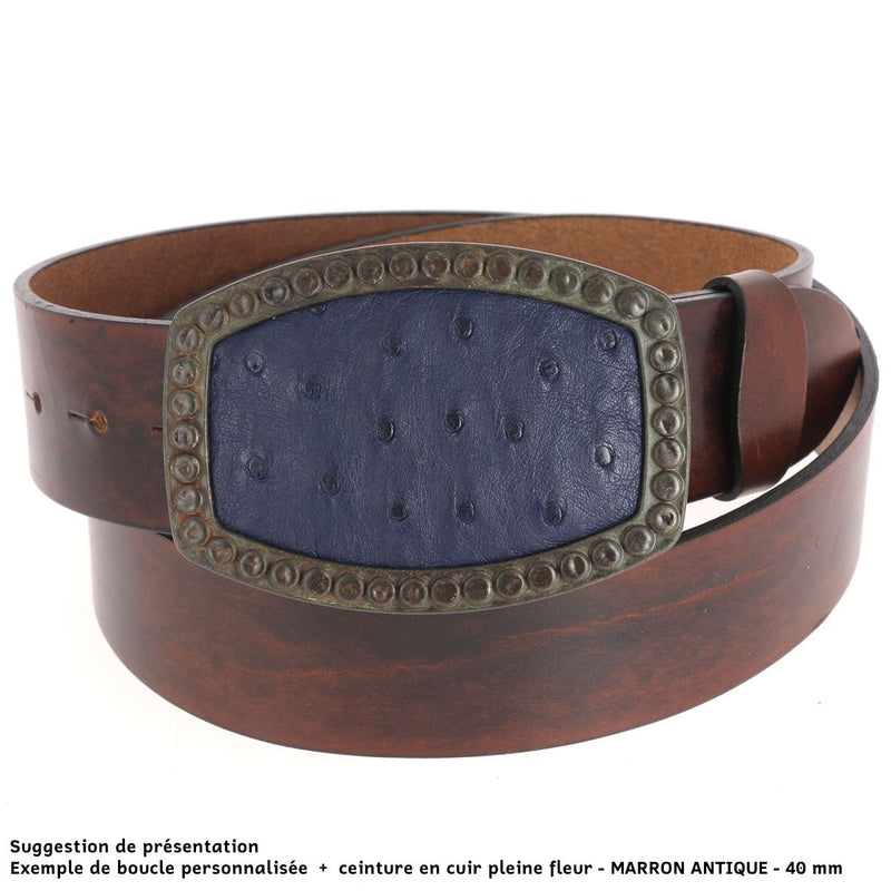 Ceinture en cuir avec boucle à personnaliser - Style vintage