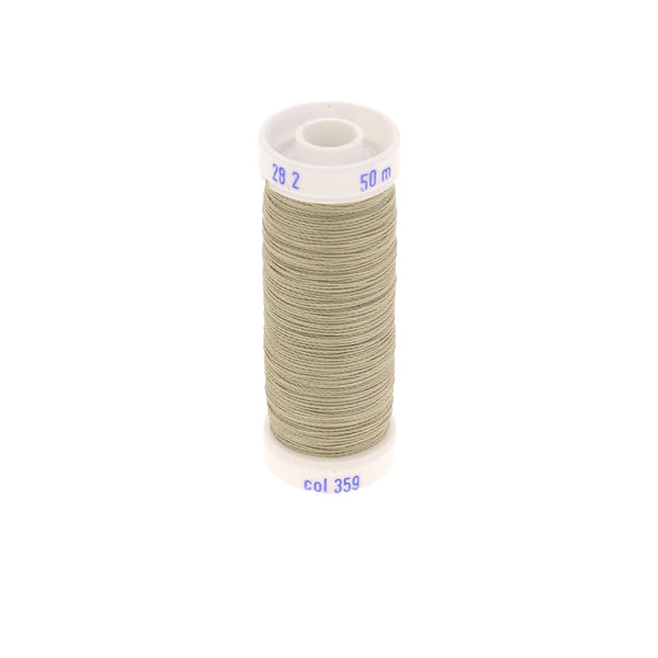 Bobine de fil polyester coton spécial maroquinerie - 28/2 - 0,38mm Gris 359