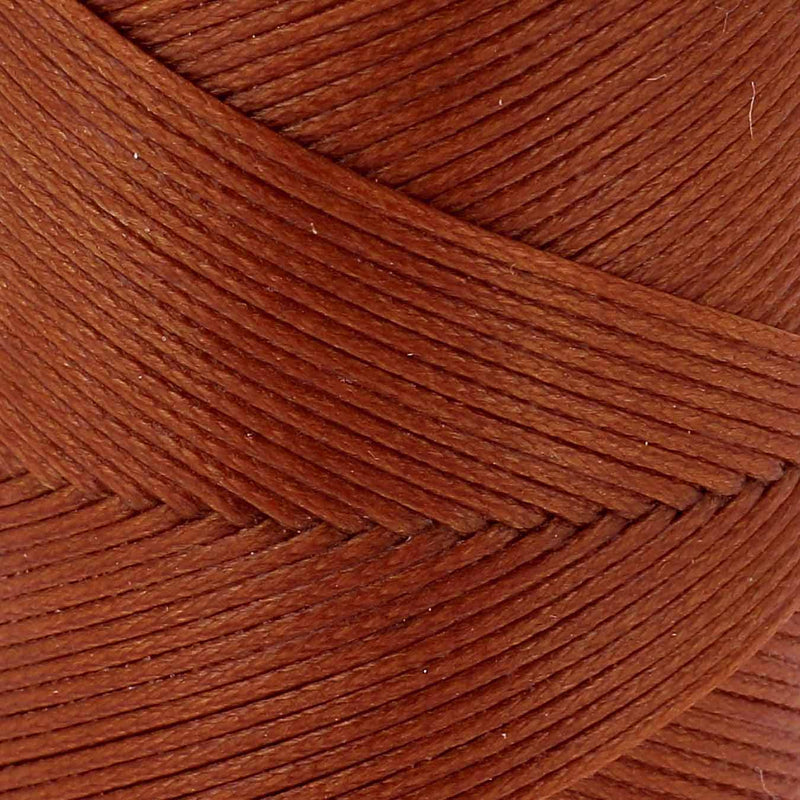 Bobine de 100m de fil polyester tressé et ciré - Diam 0,6mm - ROUILLE