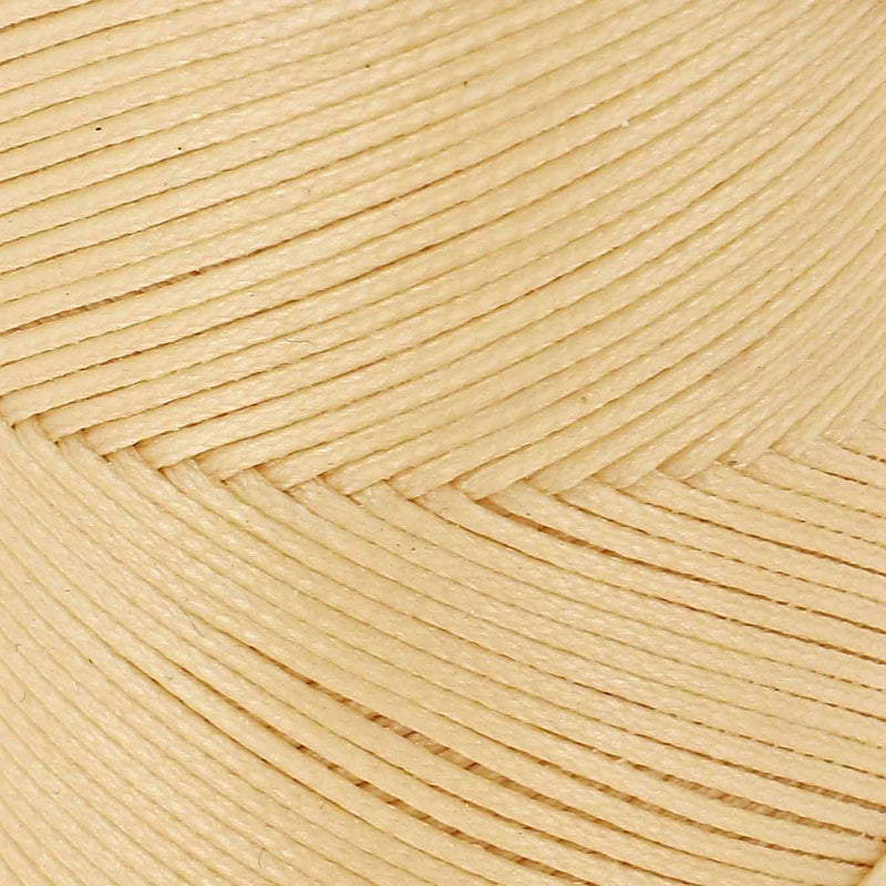 Bobine de 100m de fil polyester tressé et ciré - Diam 0,6mm - BEIGE