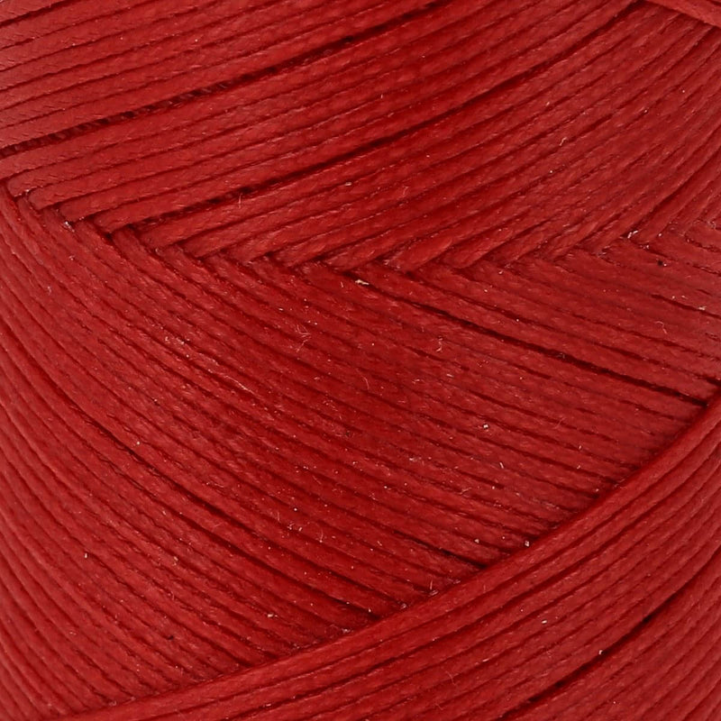 Bobine de 100m de fil polyester tressé et ciré - Diam 0,6mm - ROUGE